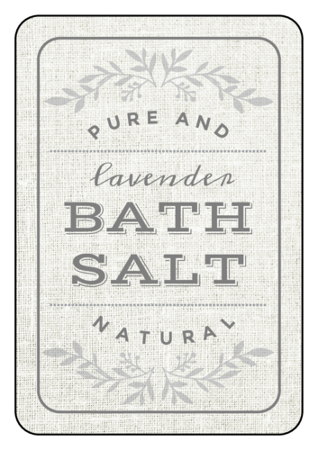 Vintage Bath Salt Product Label