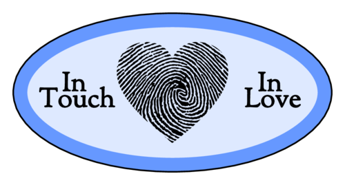 "In Touch, In Love" Fingerprint Heart Sticker