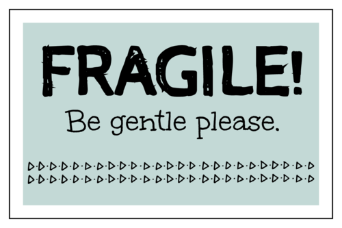 Decorative Fragile Shipping & Mailing Label