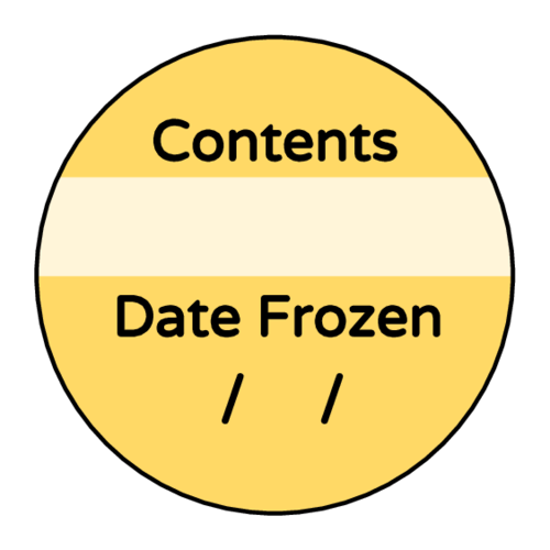 "Date Frozen" Freezer Storage Meal Prep Label