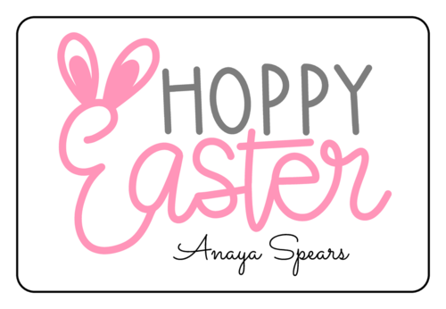 "Hoppy Easter" Bunny Ears Sticker