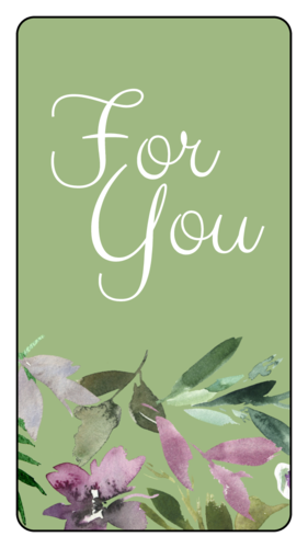 "For You" Floral Gift Tag Labels