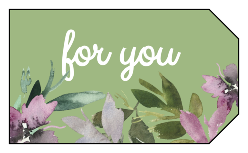"For You" Floral Gift Tag Labels