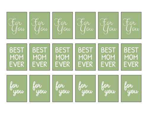 Assorted Mother's Day Gift Rectangle Labels