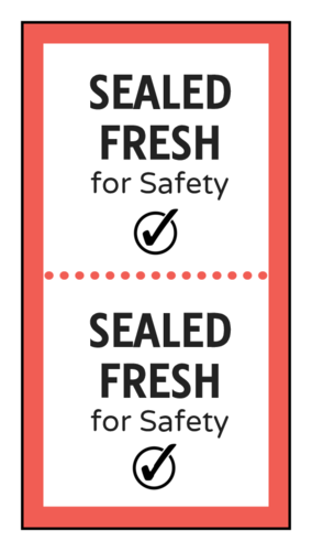 "Sealed Fresh" Food Packaging Safety Seal