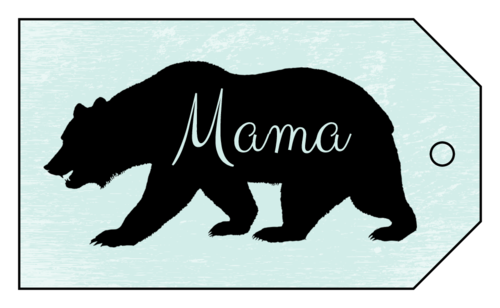 Mama Bear Mother's Day Cardstock Gift Tag