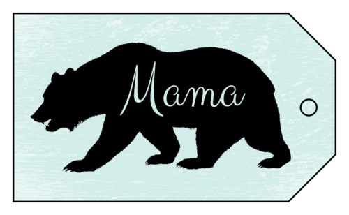 Mama bear card, Plastic free card