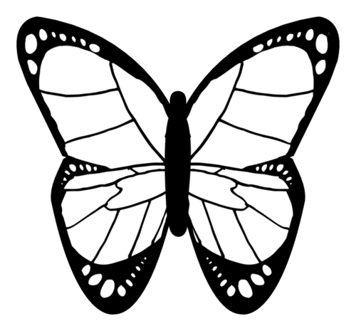 Color-In Butterfly Label