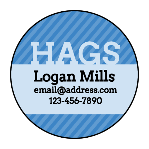 "HAGS" Yearbook Contact Label