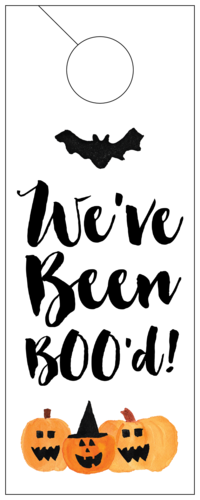 "We've Been Boo'd" Halloween Gift Cardstock Door Hangers