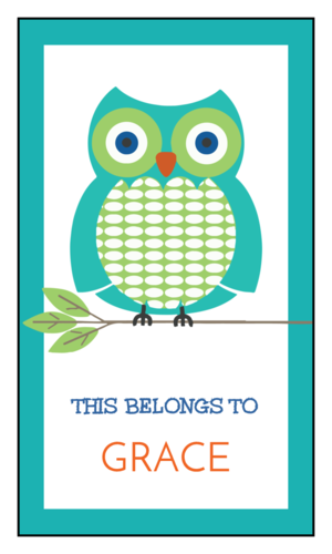 This Belongs To Owl School Supplies Label Onlinelabels Com