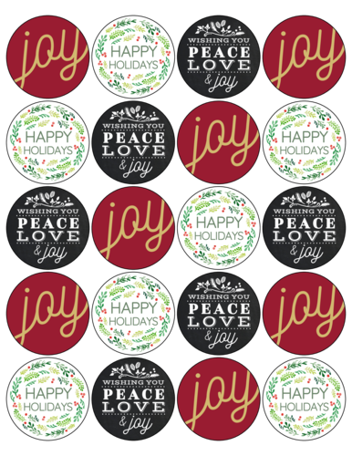 Decorative Holiday Gift Stickers, Assorted