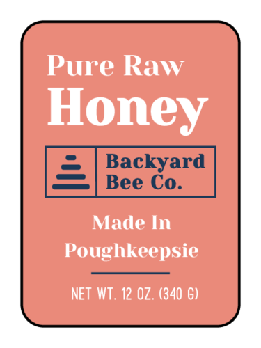 Abstract Beehive Honey Jar Label