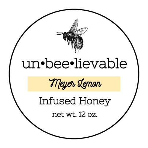 Minimalist Color Coded Circle Honey Jar Label