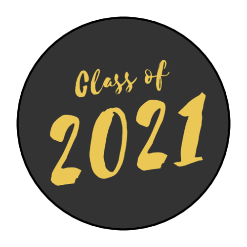"Class of" School Colors Circle Label