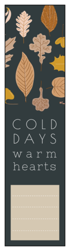 "Cold Days Warm Hearts" Autumn Harvest Food Gift Seal Label