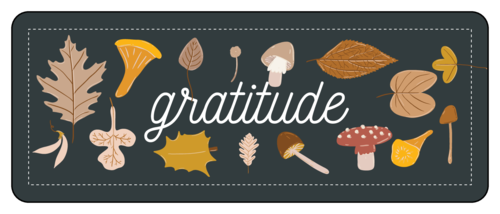 "Gratitude" Autumn Harvest Thanksgiving Gift Favor Label