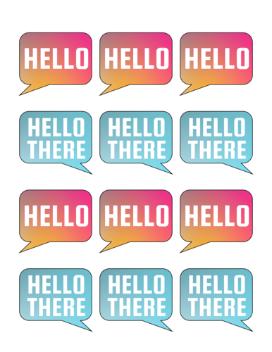 Hello Speech Bubble