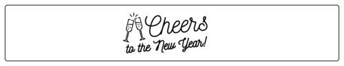 "Cheers to the New Year!" Water Bottle Label