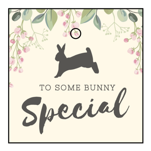 "To Somebunny Special" Floral Easter Bunny Cardstock Gift Tags