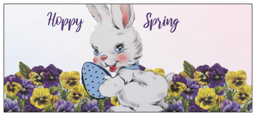 Hoppy Easter Vintage Bunny Label