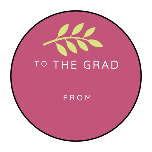"To The Grad" Graduation Gift Tag Label