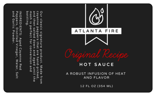 Modern Flame Hot Sauce Label