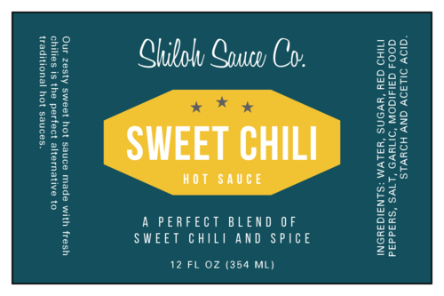 Retro Hot Sauce Label