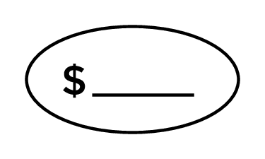 Basic Oval Write-In Price Tag Label