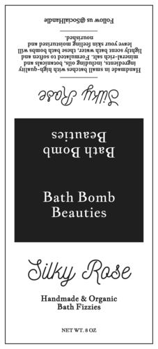 Minimal Bath Bomb Bag Label