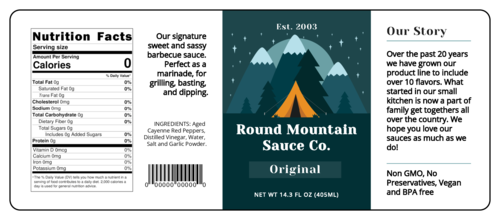 Rustic Barbecue Sauce Bottle Label