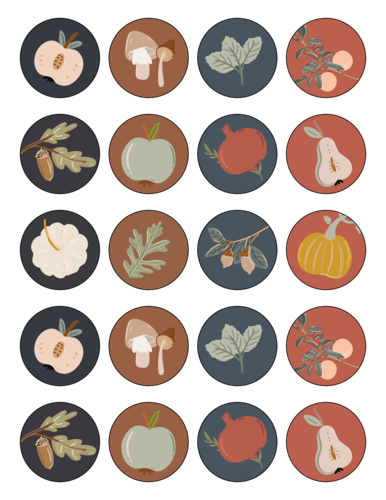 Assorted Autumn Gift Seal Label