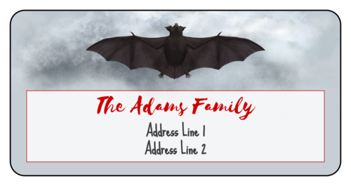 Spooky Bats Halloween Address Label