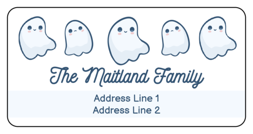 Spooky Ghost Address Label