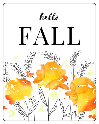 "Hello Fall" Wine Favor Label