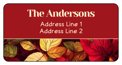 Fall Leaves Thanksgiving Address Label