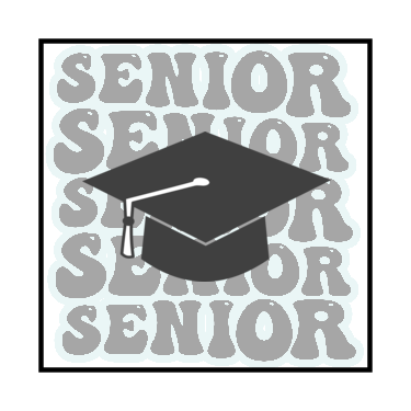 Square Senior Graduation Labels