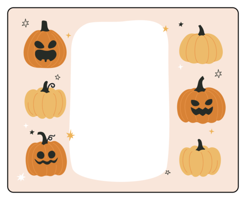 Cute and Spooky Write-In Halloween Label