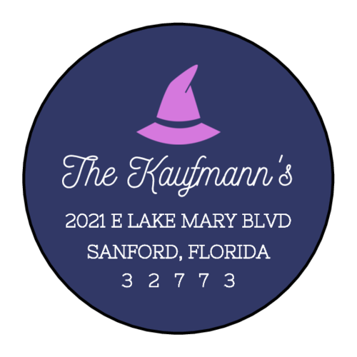 Witchy Circle Address Label