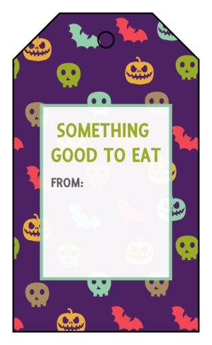 "Something Good to Eat" Halloween Cardstock Gift Tag