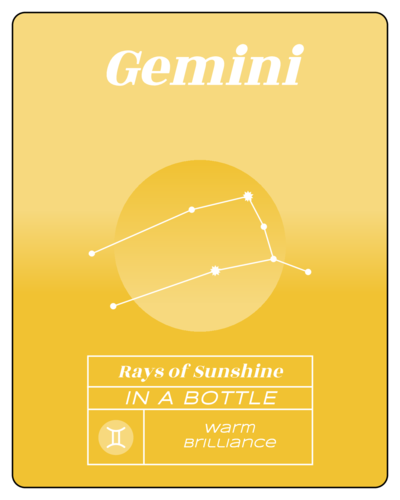 Gemini Elixir Zodiac Gift Favor Label