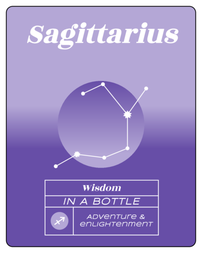Sagittarius Elixir Zodiac Gift Favor Label