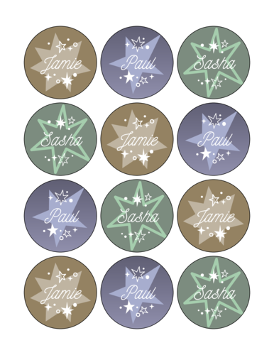 Sparkling New Years Eve Assorted Party Favor Label