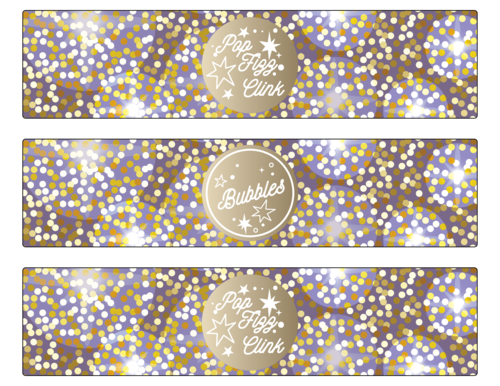 Sparkling New Year Assorted Champagne Label