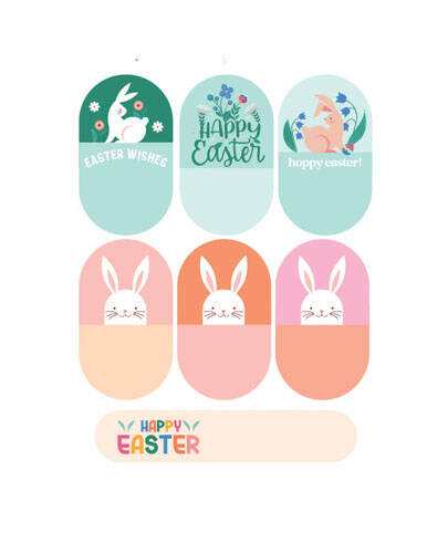 Cute Assorted Easter Gift Favor Label
