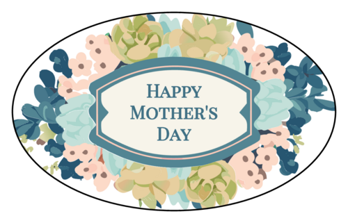Floral Mother's Day Label