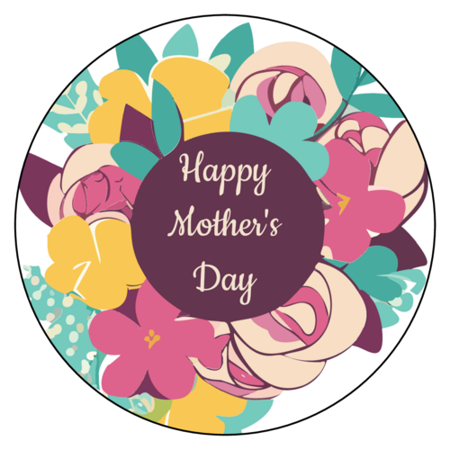 Round Mother's Day Sticker