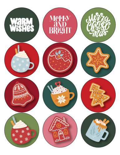 Assorted Cozy Holiday Stickers