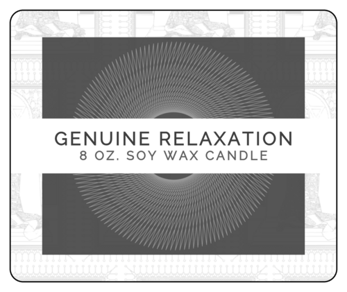 Genuine Relaxation Candle Label