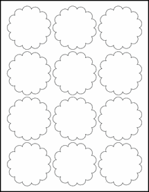 2 5 Scalloped Labels Decorative Labels 2 5 With Scalloped